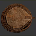 Rustic Wooden Mug With Rope Wrapped Design Textured Surface And Sturdy Handle