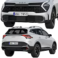 White Kia SUV With Roof Rack And Sleek Look