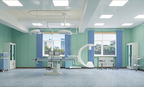 Modern operating room Hospital operating room 3d model