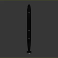 Black Military Submarine With Streamlined Design Red Bottom Section And Command Tower Structure