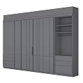 Modern Wardrobe With Sliding Doors Interior Shelves And Drawers Design