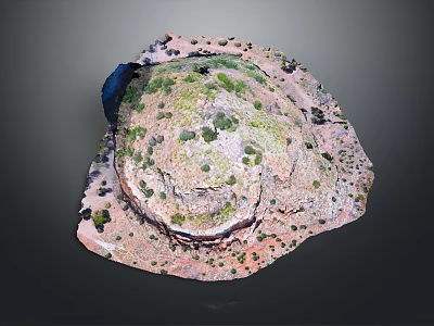 Realistic 3D Modeled Garden Landscape With Green Vegetation And Rocky Terrain 3d model