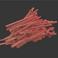 Stacked Old Wooden Sticks With Natural Weathered Texture And Rustic Charm