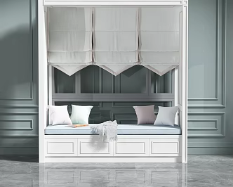 Modern bay window card holder 3d model