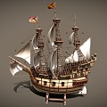 Modern Sailing Spanish Sailing 3d model