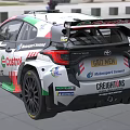 Toyota Race Car Featuring Castrol Motul Gazprom Sponsor Logos And Racing Livery Front Design