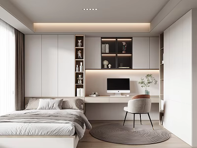 Modern Tatami Bedroom 3d model