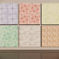 Retro Tile Small Tile Seamless Ceramic Mosaic Classic Color Matching Hong Kong Style Retro Chinese Traditional Mosaic Pattern 3d model