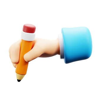 Modern small gesture cartoon small hand 3d model