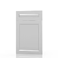 White Kitchen Cabinet Door With Modern Simple Panel Design For Home Decor 3d model