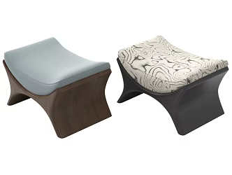 French Stool Sitting Pier Small Stool Shoe Changing Stool 3d model