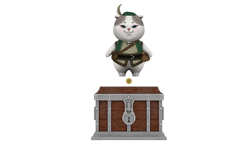 Modern Game Role Game Cat Role 3d model