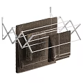 Foldable Modern Laundry Drying Rack with Soft Towels for Household Daily Use 3d model