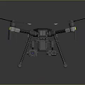 Advanced Professional Drone With Sturdy Frame Multiple Propellers And Camera Gear