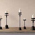 Quiet Candlestick Lamp Combination Ornament Combination 3d model