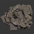 Natural Cave Interior With Rocky Formations Rough Rock Walls And Uneven Ground
