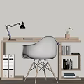 Desk and chair combination 3d model