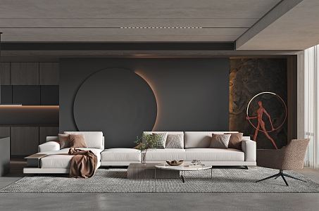 modern living room 3d model