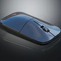 Sleek Blue And Black Computer Mouse With Ergonomic Design And Glossy Finish 3d model