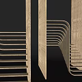 Modern Stairs Log Creative Stairs 3d model