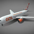 GOL Airlines Passenger Airplane With White Body Orange Tail And Engines Livery Design