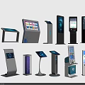 Smart Machines Self Service Terminals With Touchscreen Displays And Interactive Interfaces 3d model