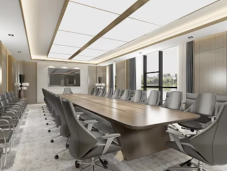 Modern Meeting Room Company Meeting Room Enterprise Meeting Room Modern Meeting Room Conference Table Meeting Room Table and Chair 3d model