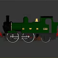 Green Steam Train Locomotive With Black Chimney Red Base And GTR Number 169