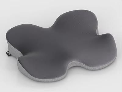 Gray Ergonomic Cushion With Contoured Shape For Comfortable Orthopedic Support 3d model