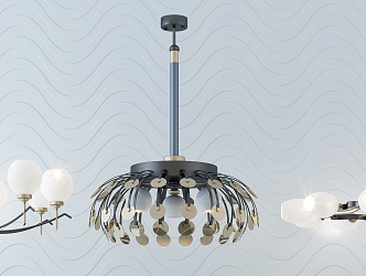 Post-modern chandelier fashion simple metal chandelier combination fashion simple metal chandelier combination 3d model