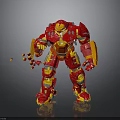 Red Iron Man Mech With Yellow Details Mechanical Arms And Powerful Design