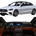 White Mercedes Sedan Front And Rear View Exterior Design Features