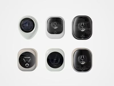 Modern Stylish Household Electrical Appliances With Circular Design And Various Colors 3d model