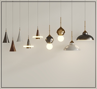 Pendant lamp combination 3d model