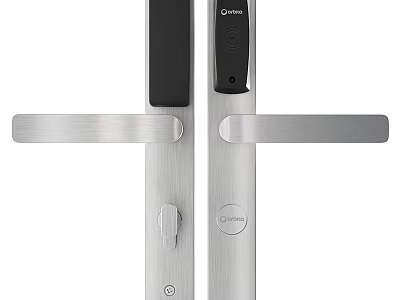Smart Electronic Door Handle With Modern Metal Design And Fingerprint Lock Function 3d model