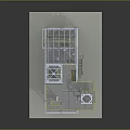 Industrial Metal Structure Tower With Multiple Platforms Yellow Guardrails And Stairs