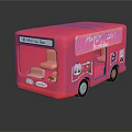 Pink Sweet Mini Bus Shaped Food Truck For Happy Chili Birthday Celebration
