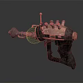 Steampunk Inspired Weapon with Copper Components Green Bottles and Mechanical Grip 3d model