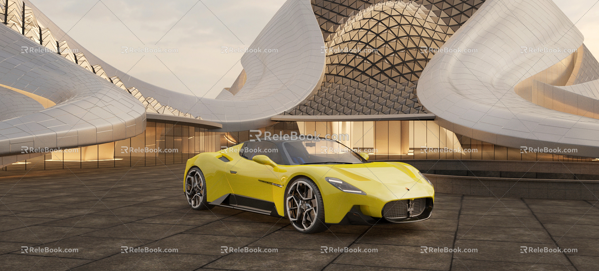 Modern sports car 3d model