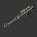 Tactical Sniper Rifle with High Precision Scope Metal Barrel and 3D Rendered Design Details