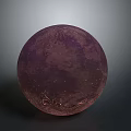 Mystical Purple Sphere With Biological Textures And Patterns On Dark Background