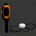 Orange Handheld Hair Dryer With Modern Design And Power Cord