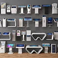 All-in-one machine ATM machine inquiry machine registration machine number arrangement machine calling machine touch and touch all-in-one machine guide screen ticket taking machine inquiry all-in-one machine 3d model