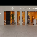 Elegant Beauty Hair Salon Interior With Orange Walls Gray Ceiling White Vanities Mirrors And Chairs
