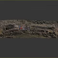 Realistic Great Wall Model On Mountain Terrain With Ancient Towers And Walls