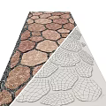 Natural Rustic Stone And Wood Pathway Design For Outdoor Garden Use