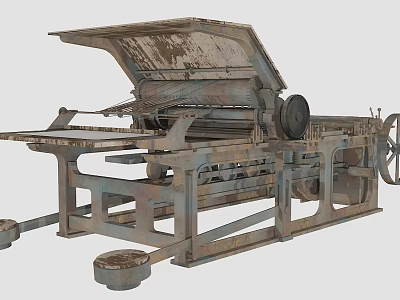 retro lithograph machine 3d model