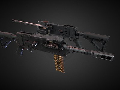 Modified light machine gun model