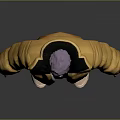 Game Movie Character With Purple Hair Golden Puffer Jacket Red Pants And White Shoes