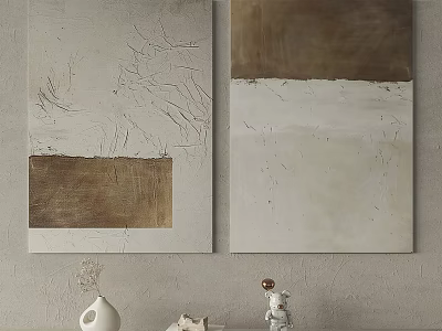 Quiet Decorative Painting Wall Decoration 3d model